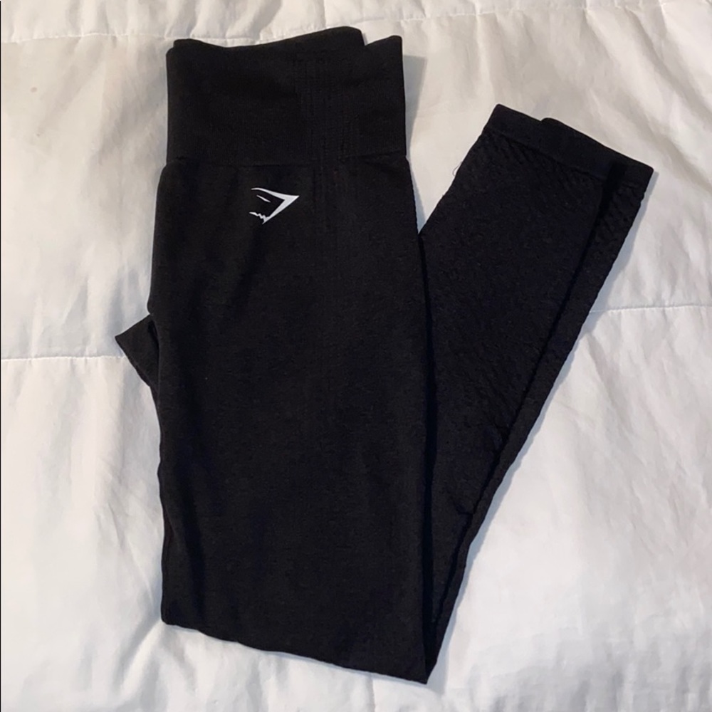 Gymshark Vital Seamless Black Marl Leggings